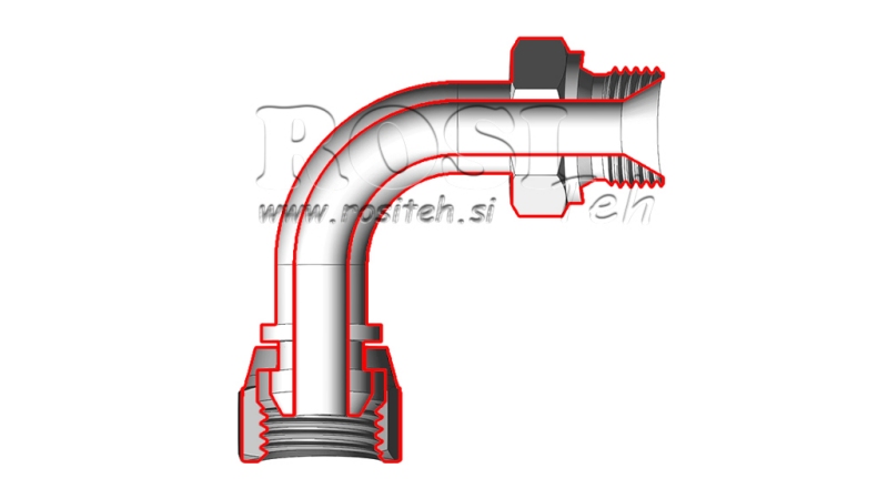 HYDRAULICKÉ KOLENO 90° BSP SAMEC–SAMICA 3/4