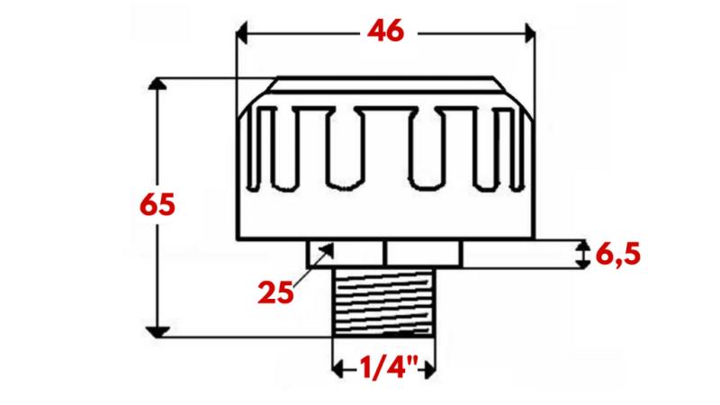 METAL FILLER PLUG WITH 1/4