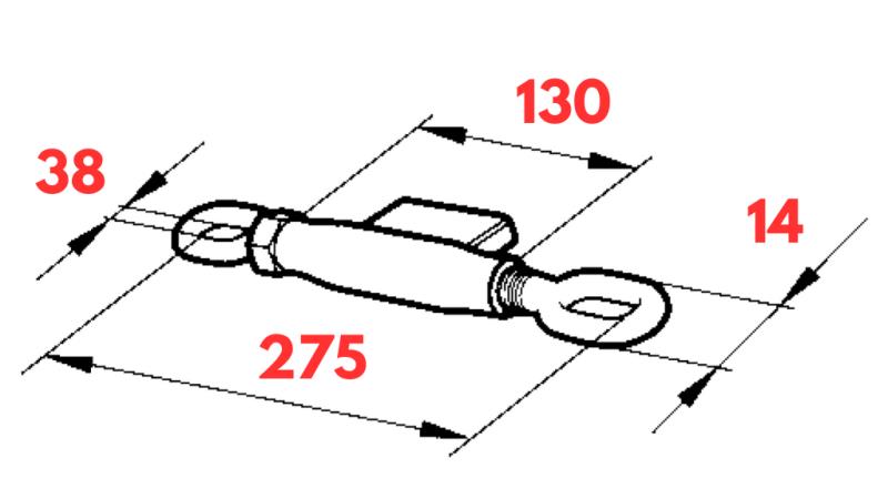 TENSIONATORE 20x2.5/275mm