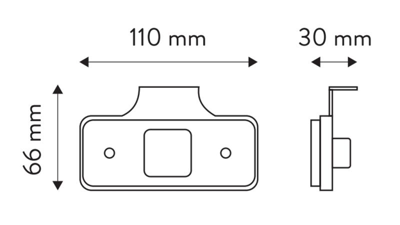 FEU DE MARQUAGE À LED BLANC 12V