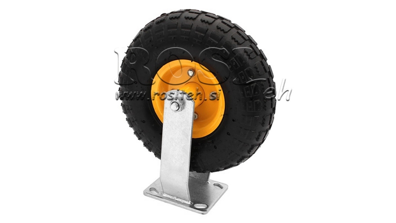RUOTA PNEUMATICA 21/25cm CON BASE FISSA FC80