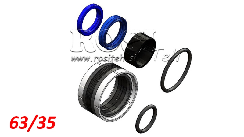 SET DI SIGILLI PER CILINDRO IDRAULICO 63/35