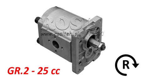 POMPE HYDRAULIQUE GR.2 25 CC DROITE - FLANGES