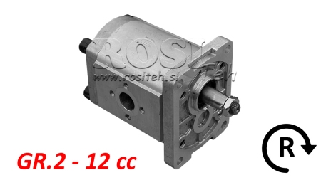 POMPE HYDRAULIQUE GR.2 12 CC DROITE - FLANGES