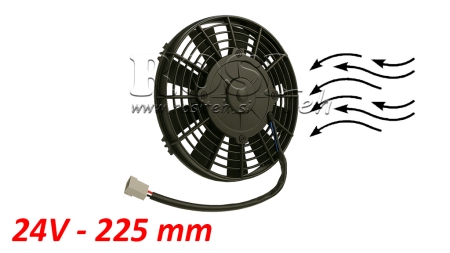 AKSIAALIVENTTIILI 225MM PUHALLUS 24V