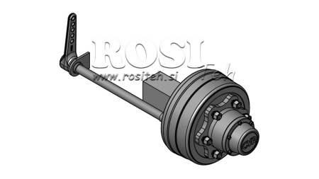 ESSIEU AVEC FREINS 5,250 kg l.290 mm