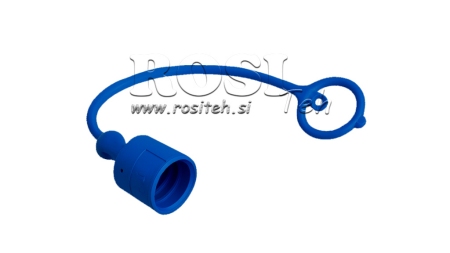 COUVERCLE EN CAOUTCHOUC PROTECTEUR BLEU - RACCORDS RAPIDES MALE