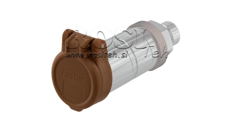 COUVERTURE PROTECTRICE MARRON PVC FEMELLE COUPLAGE RAPIDE PUSH PULL