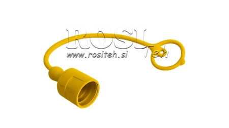 COUVERCLE EN CAOUTCHOUC PROTECTEUR JAUNE - RACCORDS RAPIDES MALE