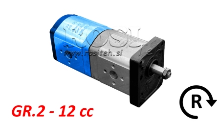 POMPE HYDRAULIQUE 20C12X066 ARRIÈRE GR.2 12 CC DROITE