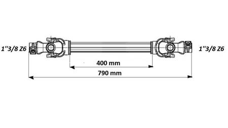 ECO CARDANO 790mm 35-60HP STANDARD - dimensioni