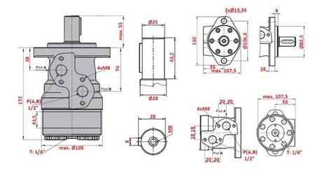 HYDRAULISCHE MOTOR MR 250