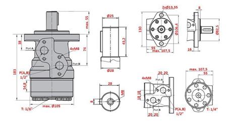 HYDRAULISCHE MOTOR MR 315