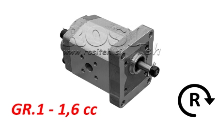 POMPE HYDRAULIQUE GR.1 1.6 CC DROITE - FLANGES