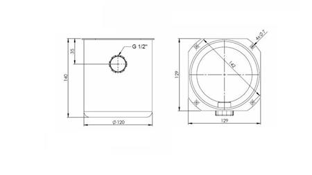 SERBATOIO METALLICO ROLL PP 1 LITRO-dimensioni