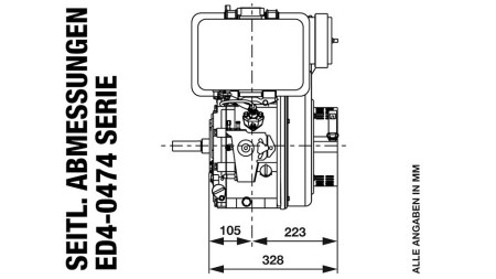 motore diesel 474cc-8.0kW-3.600 RPM-E-KW25x88-avviamento elettrico