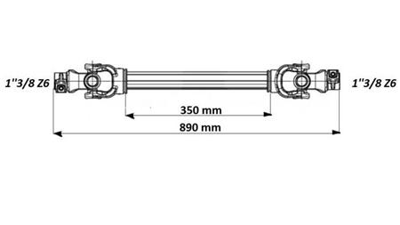 ECO CARDAN 890mm 30-75HP STANDARD - dimensions