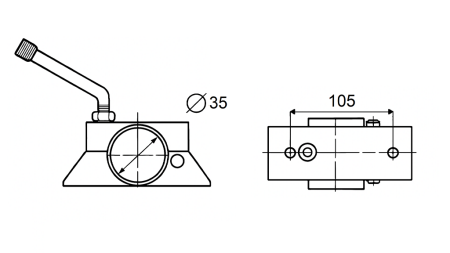 SUPPORT LEG CLAMP 75KG CAR TRAILER