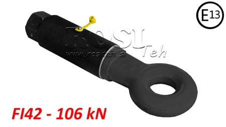 CROCHET DE REMORQUAGE ROTATIF FI42 106kN (certificat E13)