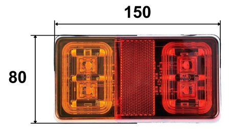 LED HÁTSÓ FÉNY 3 FUNKCIÓVAL 12V-24V KOMBINÁLT
