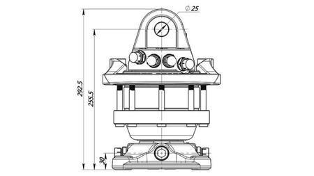 HYDRAULISCHE ROTATOR 4500/2250 KG MET FLENS