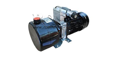 MINI HYDRAULISCH AGGREGAT 380V AC (0.75 kW) 85 bar - 3.7 cc - 5.2 lit/min - tank 4 lit