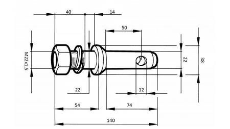 MONTERINGSWIG fi22mm MET DRAAD M 22x1.5