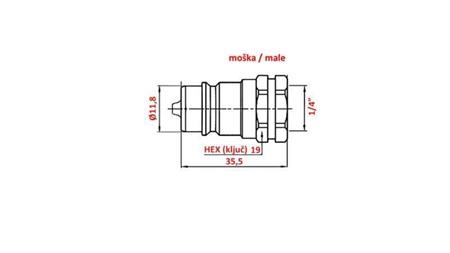 QUICK COUPLING TRACTOR MALE 1/4