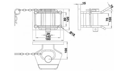 MONTÁŽNE SPOJENIE POLKRUHOVÉ FIXNÉ DGM-806-B