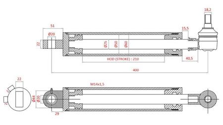 HYDRAULISK STYRINGSSYLINDER FIAT-NEW HOLLAND OEM-5189888