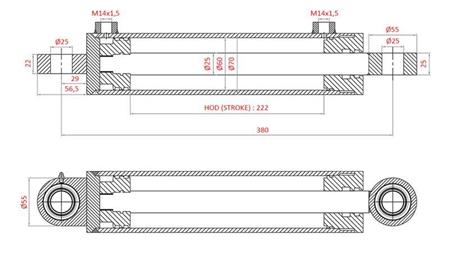 CILINDRO DI DIREZIONE IDRAULICO FIAT-NEW HOLLAND OEM-5134221, 5144124, 5144126, 5143970, 5156718