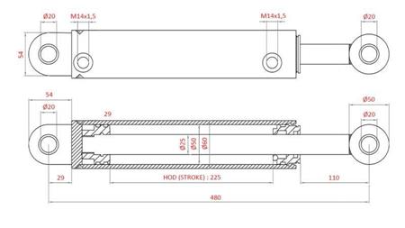 HYDRAULISK STYRINGSSYLINDER FIAT-NEW HOLLAND OEM-5189893