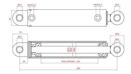 CYLINDRE DE DIRECTION HYDRAULIQUE FIAT-NEW HOLLAND OEM-87302891, 5164022, 82991196