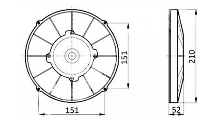 AXIÁLNY VENTILÁTOR 190mm TLAČOVÝ 24V