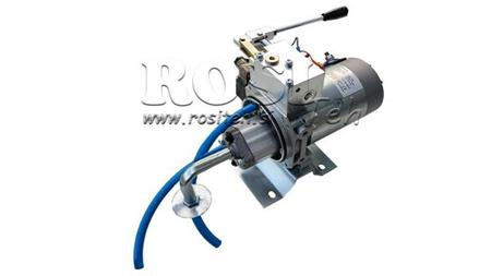 MINI HYDRAULISK AGGREGAT 24V DC - 2.2kW = 2.1cc - 8 lit - enkel retning montering MED HÅNDPUMPE