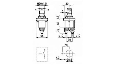 HLAVNÝ PREPÍNAČ 1POLE METAL 250A