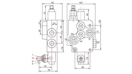 VALVOLA IDRAULICA 1xP80   UNIDIREZIONALE C1