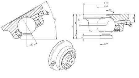 BALLE POUR CYLINDRE TÉLESCOPIQUE FI 45 max. 11 Tonnes