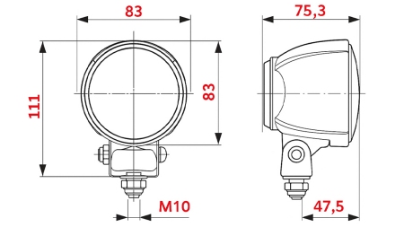 TRAKTORIN TYÖVALO PYÖREÄ H3 HELLA HALOGEN