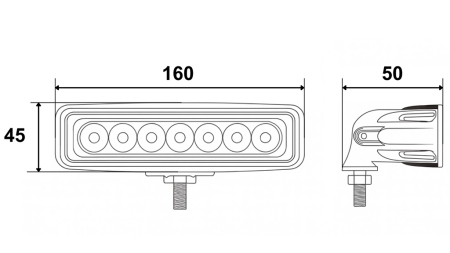 LED TYÖVALO - VALO 6 LED 18W 12V-24V