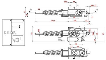 HYDRAULICKÝ VENTIL 1xP40 A7 ZS1/G VRŠIČKAR