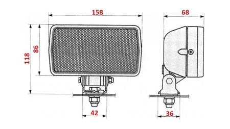 TRACTOR WORK LIGHT COBO HALOGEN