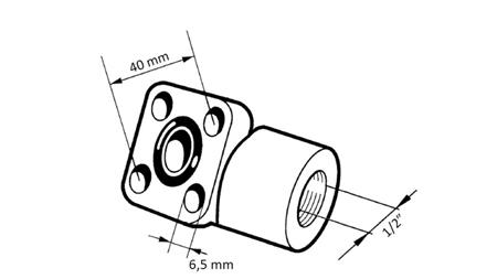 RØRFORBINDELSE 1/2 - RETT FLANGE BOSCH fi 40