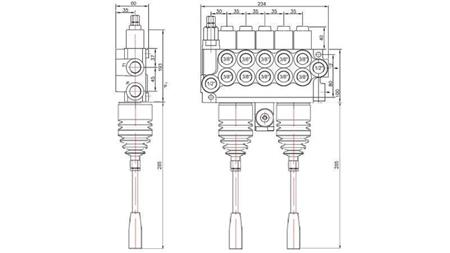 VANNE HID. 5xP40 2x JOYSTICK