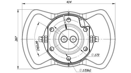 HYDRAULISCHE ROTATOR 10000/5000 KG MET FLENS 2PR