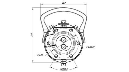 HYDRAULISCHE ROTATOR 12000/6000 KG MET FLENS