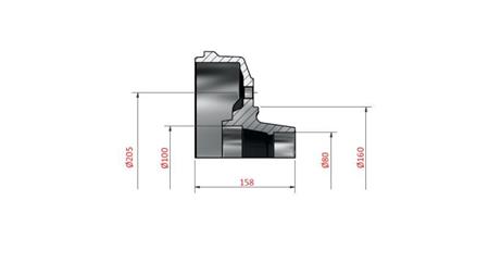 DRUM DE FREIN 080-100 300X060 POUR ESSIEU 1500mm