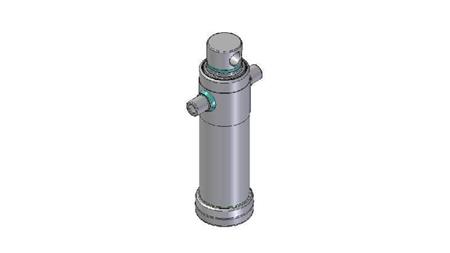 4023F - TELESCOPISK Sylinder STANDARD/HULL 2 TRINN SLAG 695 DIAMETER 124