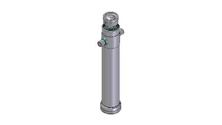 4028S - TELESCOPISK Sylinder STANDARD/KULE 2 TRINN SLAG 1195 DIAMETER 124