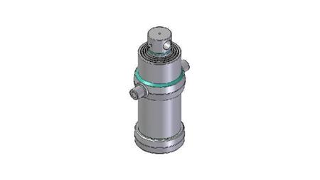 4082F -TELESCOPISK CYLINDER STANDARD/HUL 4 TRIN REJSE 1470 DIAMETER 190